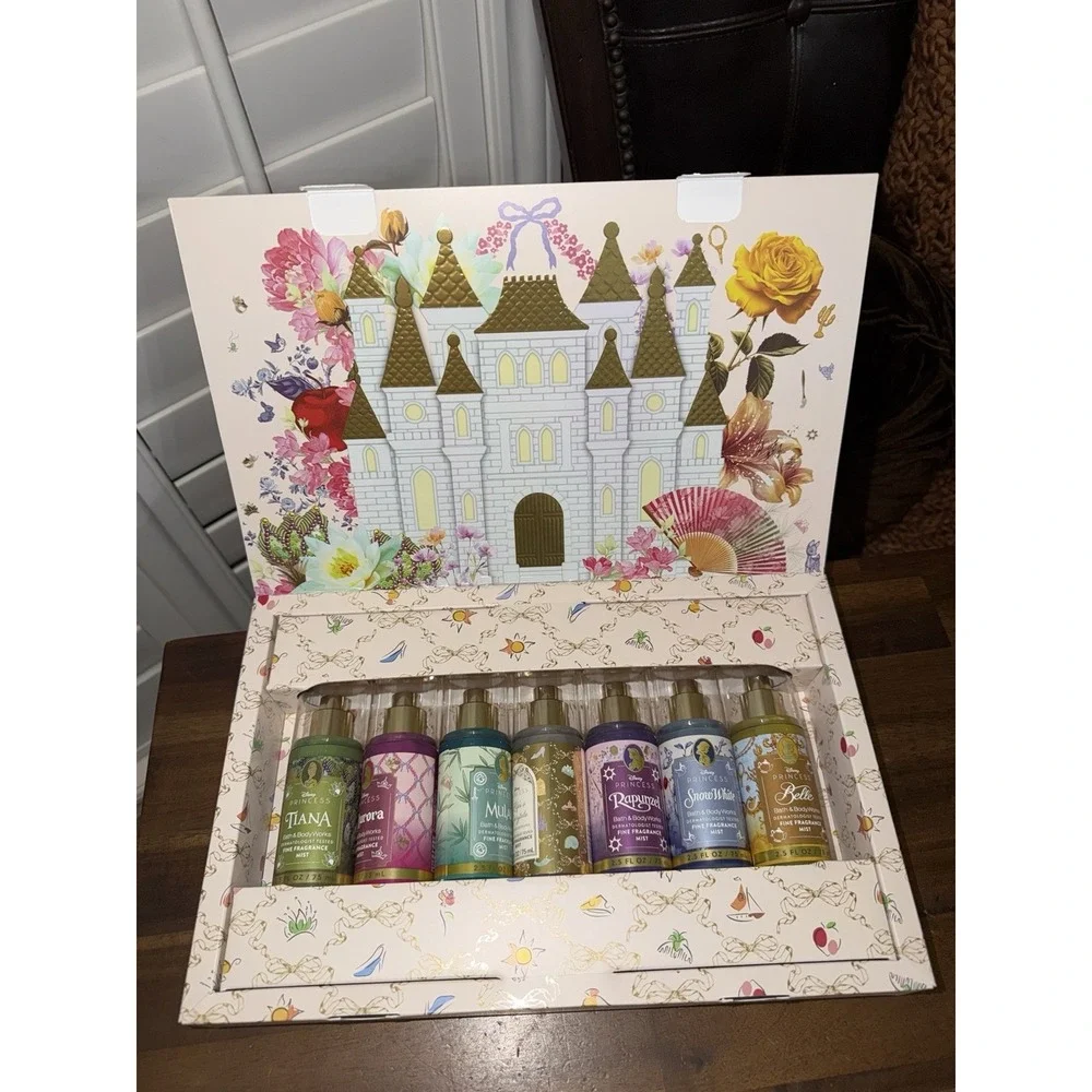 Bath And Body Works Collectible Disney Princess 7 Piece Mini Fine‎ Fragrance Set